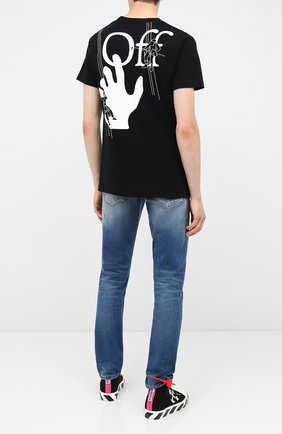 Мужская хлопковая футболка OFF-WHITE черного цвета по цене 23050 руб., арт. 0MAA027E20JER0041001 | Фото 2 Мужская хлопковая футболка OFF-WHITE черного цвета, арт. 0MAA027E20JER0041001 | Фото 2