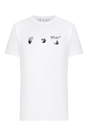 Мужская хлопковая футболка OFF-WHITE белого цвета по цене 19950 руб., арт. 0MAA027E20JER0020110 | Фото 1 Мужская хлопковая футболка OFF-WHITE белого цвета, арт. 0MAA027E20JER0020110 | Фото 1