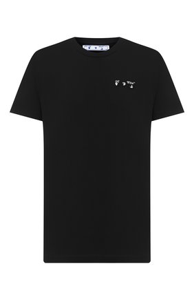 Мужская хлопковая футболка OFF-WHITE черного цвета по цене 19550 руб., арт. 0MAA027E20JER0011001 | Фото 1 Мужская хлопковая футболка OFF-WHITE черного цвета, арт. 0MAA027E20JER0011001 | Фото 1