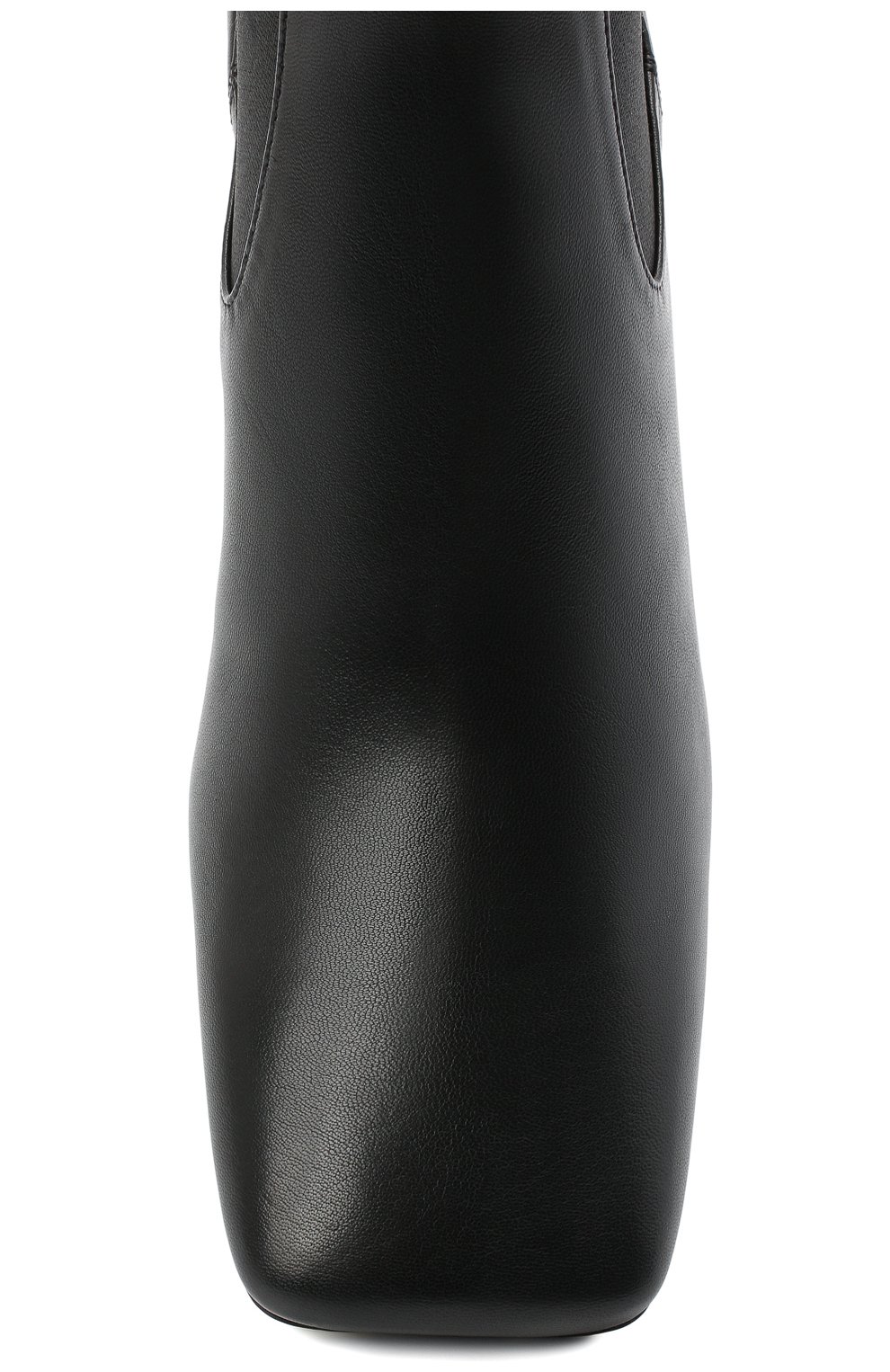 Женские кожаные ботильоны PROENZA SCHOULER черного цвета, арт. PS35042A/12000 | Фото 5 (Материал внешний: Кожа; Каблук высота: Низкий; Материал внутренний: Натуральная кожа; Материал утеплителя: Без утеплителя; Подошва: Плоская; Каблук тип: Kitten heel)