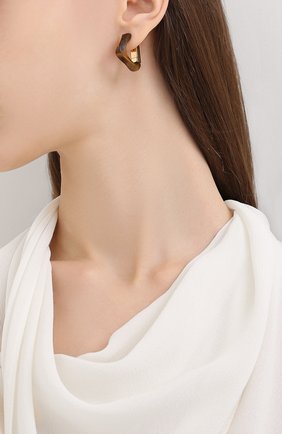 Женские серьги BOTTEGA VENETA коричневого цвета по цене 48600 руб., арт. 617684/V8835 | Фото 2 Женские серьги BOTTEGA VENETA коричневого цвета, арт. 617684/V8835 | Фото 2