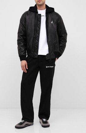 Мужские комбинированные кеды PALM ANGELS серого цвета по цене 26400 руб., арт. PMIA047E20LEA0021072 | Фото 2 Мужские комбинированные кеды PALM ANGELS серого цвета, арт. PMIA047E20LEA0021072 | Фото 2