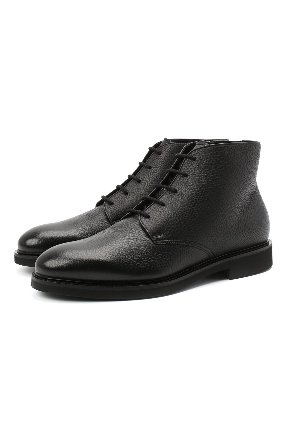Мужские кожаные ботинки DOUCAL'S черного цвета, арт. DU2271GEN0UM019NN00 | Фото 1 (Длина стельки: 28,5, 29,5, 31,4, 30, 30,5, 30,3, 27, 29, 28, 27,5; Материал внешний: Кожа; Материал утеплителя: Натуральный мех; Мужское Кросс-КТ: Ботинки-обувь, зимние ботинки; ширина носка стельки: 8,5, 8,7, 9, 9,3, 9,4; толщина подошвы: 1,5)