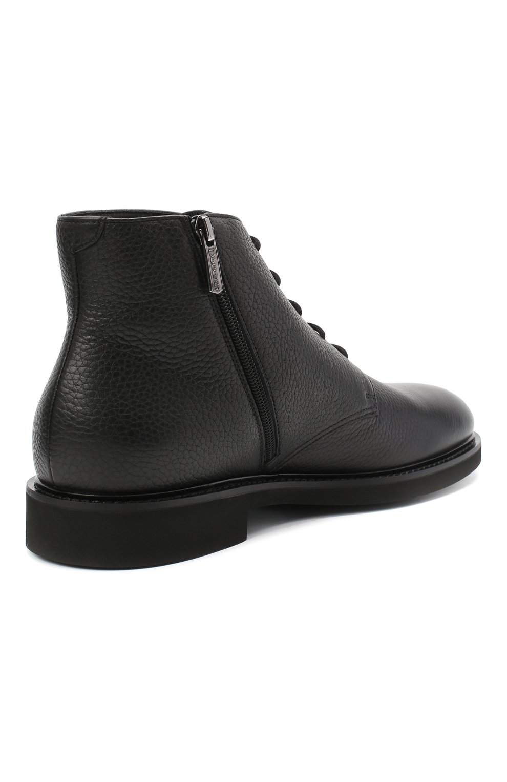 Мужские кожаные ботинки DOUCAL'S черного цвета, арт. DU2271GEN0UM019NN00 | Фото 4 (Длина стельки: 28,5, 29,5, 31,4, 30, 30,5, 30,3, 27, 29, 28, 27,5; Материал внешний: Кожа; Материал утеплителя: Натуральный мех; Мужское Кросс-КТ: Ботинки-обувь, зимние ботинки; ширина носка стельки: 8,5, 8,7, 9, 9,3, 9,4; толщина подошвы: 1,5)