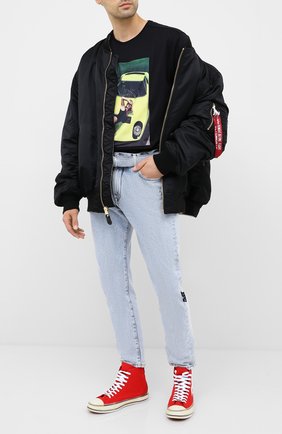 Мужская хлопковая футболка LIMITATO черного цвета по цене 13800 руб., арт. THINK PINK/T-SHIRT RELAX | Фото 2 Мужская хлопковая футболка LIMITATO черного цвета, арт. THINK PINK/T-SHIRT RELAX | Фото 2