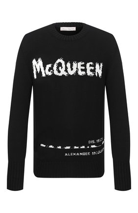 Мужской хлопковый свитер ALEXANDER MCQUEEN черного цвета по цене 69950 руб., арт. 626454/Q1WZL | Фото 1 Мужской хлопковый свитер ALEXANDER MCQUEEN черного цвета, арт. 626454/Q1WZL | Фото 1