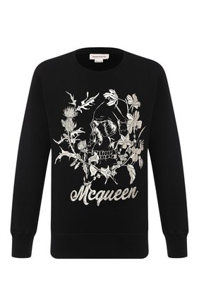 Мужской хлопковый свитшот ALEXANDER MCQUEEN черно-белого цвета по цене 61950 руб., арт. 625355/QPZ67 | Фото 1 Мужской хлопковый свитшот ALEXANDER MCQUEEN черно-белого цвета, арт. 625355/QPZ67 | Фото 1