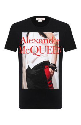 Мужская хлопковая футболка ALEXANDER MCQUEEN черного цвета по цене 33900 руб., арт. 624182/QPZ73 | Фото 1 Мужская хлопковая футболка ALEXANDER MCQUEEN черного цвета, арт. 624182/QPZ73 | Фото 1