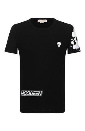 Мужская хлопковая футболка ALEXANDER MCQUEEN черного цвета по цене 37750 руб., арт. 624181/QPZ62 | Фото 1 Мужская хлопковая футболка ALEXANDER MCQUEEN черного цвета, арт. 624181/QPZ62 | Фото 1