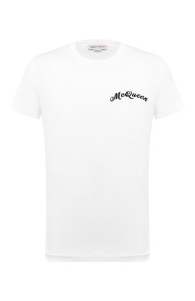 Мужская хлопковая футболка ALEXANDER MCQUEEN белого цвета по цене 28500 руб., арт. 624180/QPX01 | Фото 1 Мужская хлопковая футболка ALEXANDER MCQUEEN белого цвета, арт. 624180/QPX01 | Фото 1