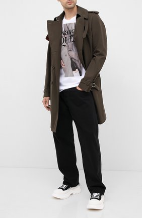 Мужская хлопковая футболка ALEXANDER MCQUEEN белого цвета по цене 33900 руб., арт. 624171/QPZ61 | Фото 2 Мужская хлопковая футболка ALEXANDER MCQUEEN белого цвета, арт. 624171/QPZ61 | Фото 2