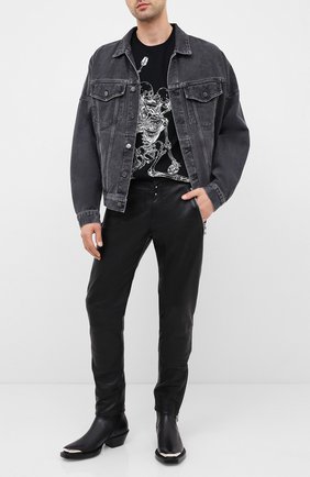 Мужская хлопковая футболка ALEXANDER MCQUEEN черного цвета по цене 26150 руб., арт. 624170/QPZ60 | Фото 2 Мужская хлопковая футболка ALEXANDER MCQUEEN черного цвета, арт. 624170/QPZ60 | Фото 2