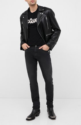 Мужская хлопковая футболка ALEXANDER MCQUEEN черного цвета по цене 18650 руб., арт. 622104/QPZ57 | Фото 2 Мужская хлопковая футболка ALEXANDER MCQUEEN черного цвета, арт. 622104/QPZ57 | Фото 2