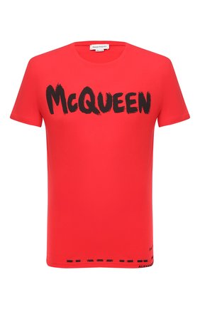 Мужская хлопковая футболка ALEXANDER MCQUEEN красного цвета по цене 18850 руб., арт. 622104/QPZ57 | Фото 1 Мужская хлопковая футболка ALEXANDER MCQUEEN красного цвета, арт. 622104/QPZ57 | Фото 1