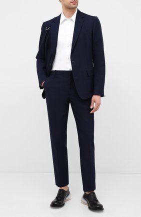 Мужской хлопковые брюки ALEXANDER MCQUEEN темно-синего цвета по цене 59950 руб., арт. 615652/QPS47 | Фото 2 Мужской хлопковые брюки ALEXANDER MCQUEEN темно-синего цвета, арт. 615652/QPS47 | Фото 2