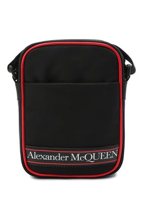 Мужская текстильная сумка ALEXANDER MCQUEEN черного цвета, арт. 610679/HV2CB | Фото 1 (Ремень/цепочка: На ремешке; Материал: Текстиль; Размер: mini)