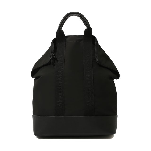 Комбинированный рюкзак Alexander McQueen черного цвета