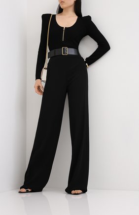 Женское боди из вискозы BALMAIN черного цвета по цене 96900 руб., арт. UF10959/K110 | Фото 2 Женское боди из вискозы BALMAIN черного цвета, арт. UF10959/K110 | Фото 2