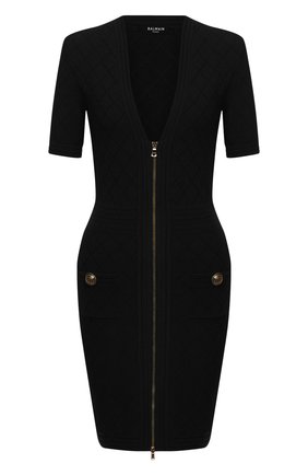 Женское платье из вискозы BALMAIN черного цвета по цене 145500 руб., арт. UF16435/K110 | Фото 1 Женское платье из вискозы BALMAIN черного цвета, арт. UF16435/K110 | Фото 1