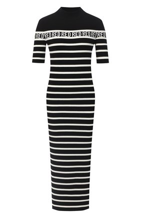 Женское платье из вискозы REDVALENTINO черно-белого цвета по цене 59950 руб., арт. UR3KD00Q/58H | Фото 1 Женское платье из вискозы REDVALENTINO черно-белого цвета, арт. UR3KD00Q/58H | Фото 1