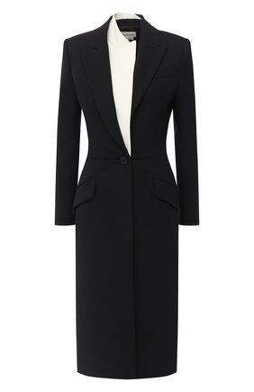 Женское пальто из шерсти и шелка ALEXANDER MCQUEEN черного цвета по цене 314500 руб., арт. 632199/QJAAA | Фото 1 Женское пальто из шерсти и шелка ALEXANDER MCQUEEN черного цвета, арт. 632199/QJAAA | Фото 1