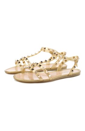 Женские сандалии valentino garavani rockstud VALENTINO золотого цвета по цене 30800 руб., арт. UW2S0H38/LMF | Фото 1 Женские сандалии valentino garavani rockstud VALENTINO золотого цвета, арт. UW2S0H38/LMF | Фото 1