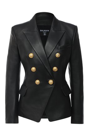 Женский кожаный жакет BALMAIN черного цвета по цене 248000 руб., арт. UF1997499/163P | Фото 1 Женский кожаный жакет BALMAIN черного цвета, арт. UF1997499/163P | Фото 1