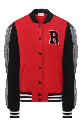 Женский хлопковый бомбер REDVALENTINO красного цвета по цене 54950 руб., арт. UR3MB00S/5AR | Фото 1 Женский хлопковый бомбер REDVALENTINO красного цвета, арт. UR3MB00S/5AR | Фото 1