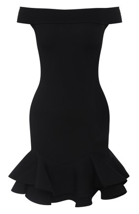 Женское платье из вискозы ALEXANDER MCQUEEN черного цвета по цене 173000 руб., арт. 633641/Q1APM | Фото 1 Женское платье из вискозы ALEXANDER MCQUEEN черного цвета, арт. 633641/Q1APM | Фото 1