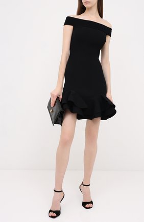Женское платье из вискозы ALEXANDER MCQUEEN черного цвета по цене 173000 руб., арт. 633641/Q1APM | Фото 2 Женское платье из вискозы ALEXANDER MCQUEEN черного цвета, арт. 633641/Q1APM | Фото 2