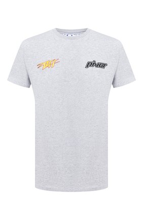 Мужская хлопковая футболка OFF-WHITE серого цвета по цене 26050 руб., арт. 0MAA027E20JER0150818 | Фото 1 Мужская хлопковая футболка OFF-WHITE серого цвета, арт. 0MAA027E20JER0150818 | Фото 1