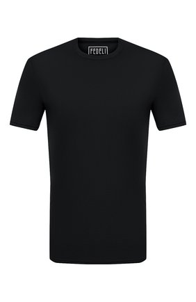 Мужская хлопковая футболка FEDELI черного цвета, арт. 3UID0113 | Фото 1 (Материал внешний: Хлопок; Мужское Кросс-КТ: Футболка-одежда; Принт: Без принта; Рукава: Короткие; Длина (для топов): Стандартные; Стили: Кэжуэл)