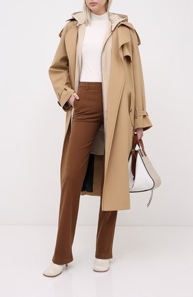 Женские хлопковые брюки LORO PIANA коричневого цвета по цене 67250 руб., арт. FAL3133 | Фото 2 Женские хлопковые брюки LORO PIANA коричневого цвета, арт. FAL3133 | Фото 2