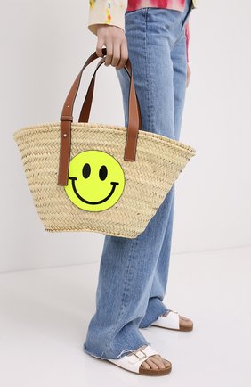 Женская сумка basket loewe x smiley LOEWE желтого цвета по цене 36650 руб., арт. A223S92X03 | Фото 2 Женская сумка basket loewe x smiley LOEWE желтого цвета, арт. A223S92X03 | Фото 2