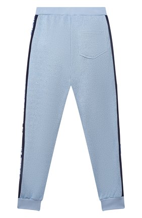 Детские джоггеры MONNALISA синего цвета, арт. 196402R5 | Фото 2 (Девочки Кросс-КТ: Брюки-одежда, Джоггеры-одежда; Региональные ограничения белый список (Axapta Mercury): RU)