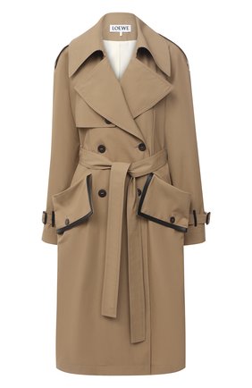 Женский хлопковый тренч LOEWE бежевого цвета по цене 235500 руб., арт. S359336X78 | Фото 1 Женский хлопковый тренч LOEWE бежевого цвета, арт. S359336X78 | Фото 1