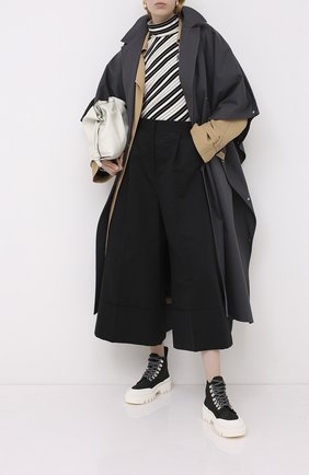 Женские кюлоты из льна и хлопка LOEWE черного цвета по цене 59200 руб., арт. S359331XBE | Фото 2 Женские кюлоты из льна и хлопка LOEWE черного цвета, арт. S359331XBE | Фото 2