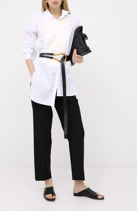 Женские шерстяные брюки LOEWE черного цвета по цене 52550 руб., арт. S359331XAQ | Фото 2 Женские шерстяные брюки LOEWE черного цвета, арт. S359331XAQ | Фото 2