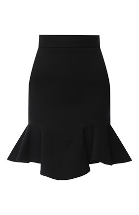 Женская юбка из шерсти и шелка ALEXANDER MCQUEEN черного цвета по цене 95550 руб., арт. 631506/QJAAA | Фото 1 Женская юбка из шерсти и шелка ALEXANDER MCQUEEN черного цвета, арт. 631506/QJAAA | Фото 1