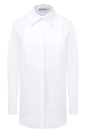 Женская хлопковая рубашка ALEXANDER MCQUEEN белого цвета по цене 61950 руб., арт. 630964/QAAAD | Фото 1 Женская хлопковая рубашка ALEXANDER MCQUEEN белого цвета, арт. 630964/QAAAD | Фото 1