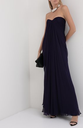 Женское шелковое платье ALEXANDER MCQUEEN фиолетового цвета по цене 210000 руб., арт. 612662/QBAAB | Фото 2 Женское шелковое платье ALEXANDER MCQUEEN фиолетового цвета, арт. 612662/QBAAB | Фото 2