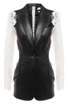 Женский кожаный жакет ALEXANDER MCQUEEN черно-белого цвета по цене 419500 руб., арт. 610853/Q5AEW | Фото 1 Женский кожаный жакет ALEXANDER MCQUEEN черно-белого цвета, арт. 610853/Q5AEW | Фото 1