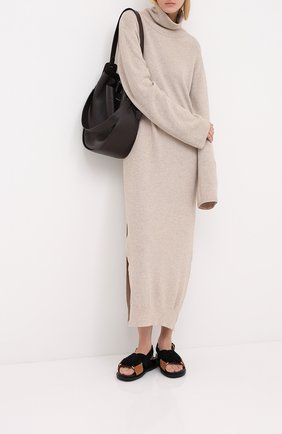 Женское платье-миди NANUSHKA бежевого цвета по цене 29950 руб., арт. CANAAN_BEIGE_RECYCLED CASHMERE KNIT | Фото 2 Женское платье-миди NANUSHKA бежевого цвета, арт. CANAAN_BEIGE_RECYCLED CASHMERE KNIT | Фото 2