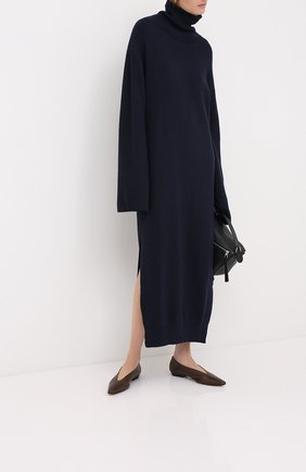 Женское платье-миди NANUSHKA темно-синего цвета по цене 29950 руб., арт. CANAAN_NAVY_RECYCLED CASHMERE KNIT | Фото 2 Женское платье-миди NANUSHKA темно-синего цвета, арт. CANAAN_NAVY_RECYCLED CASHMERE KNIT | Фото 2