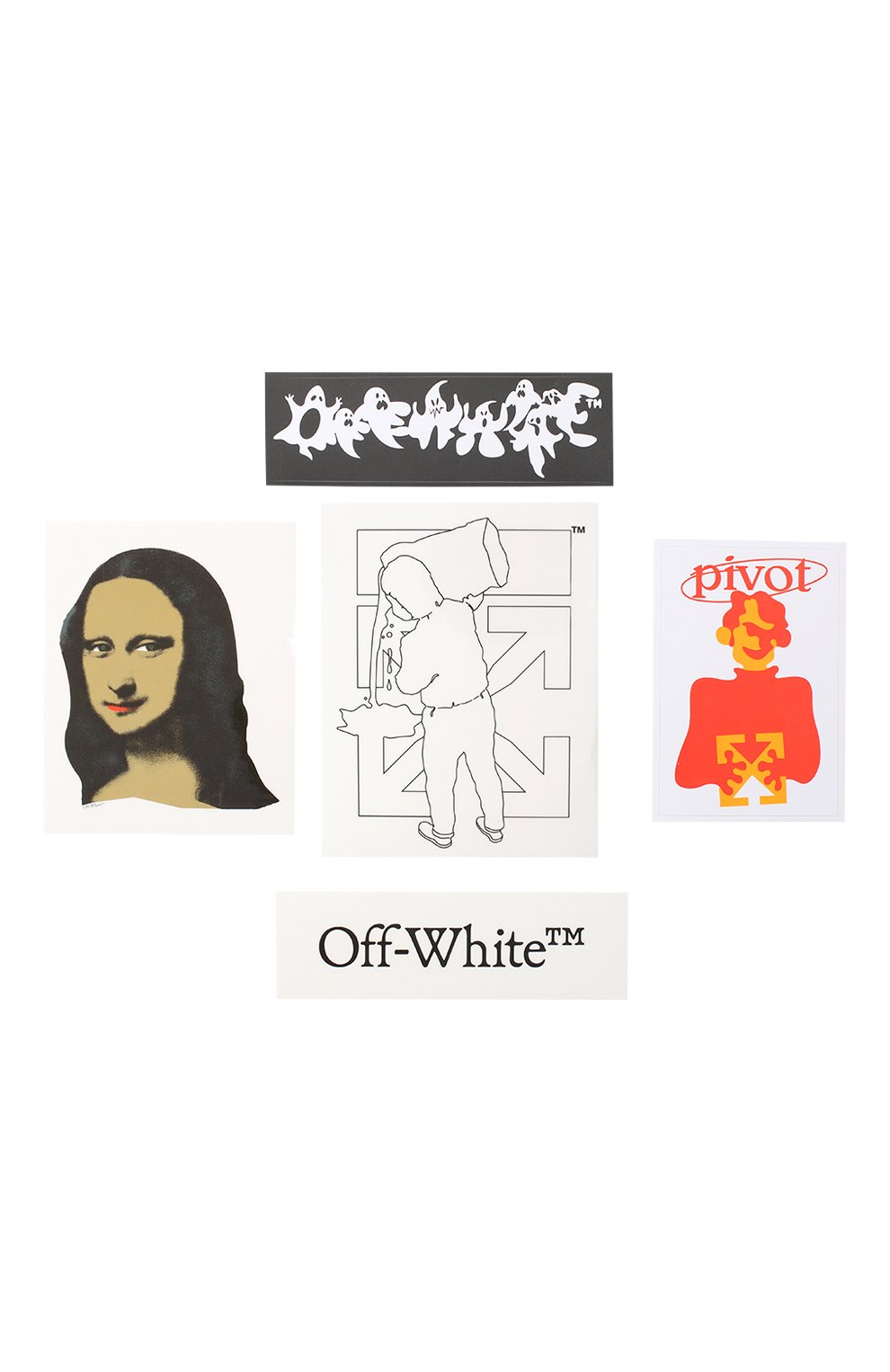 Мужская набор наклеек OFF-WHITE разноцветного цвета, арт. 0MZG034E20MAT0021001 | Фото 1 (Материал: Пластик; Кросс-КТ: другое)