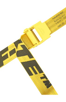 Мужской текстильный ремень OFF-WHITE желтого цвета по цене 23100 руб., арт. 0MRB034E20FAB0011810 | Фото 3 Мужской текстильный ремень OFF-WHITE желтого цвета, арт. 0MRB034E20FAB0011810 | Фото 3
