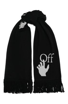 Мужской шарф OFF-WHITE черно-белого цвета по цене 16600 руб., арт. 0MMA001E20KNI0021001 | Фото 1 Мужской шарф OFF-WHITE черно-белого цвета, арт. 0MMA001E20KNI0021001 | Фото 1