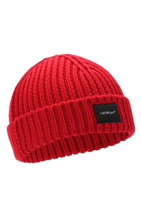 Мужская шерстяная шапка OFF-WHITE красного цвета по цене 18300 руб., арт. 0MLC001E20KNI0012500 | Фото 1 Мужская шерстяная шапка OFF-WHITE красного цвета, арт. 0MLC001E20KNI0012500 | Фото 1