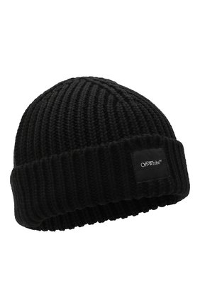 Мужская шерстяная шапка OFF-WHITE черного цвета по цене 20900 руб., арт. 0MLC001E20KNI0011000 | Фото 1 Мужская шерстяная шапка OFF-WHITE черного цвета, арт. 0MLC001E20KNI0011000 | Фото 1