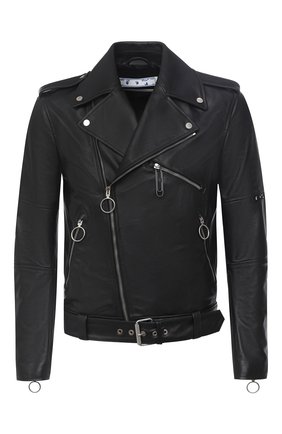 Мужская кожаная куртка OFF-WHITE черного цвета по цене 180500 руб., арт. 0MJG011E20LEA0011001 | Фото 1 Мужская кожаная куртка OFF-WHITE черного цвета, арт. 0MJG011E20LEA0011001 | Фото 1